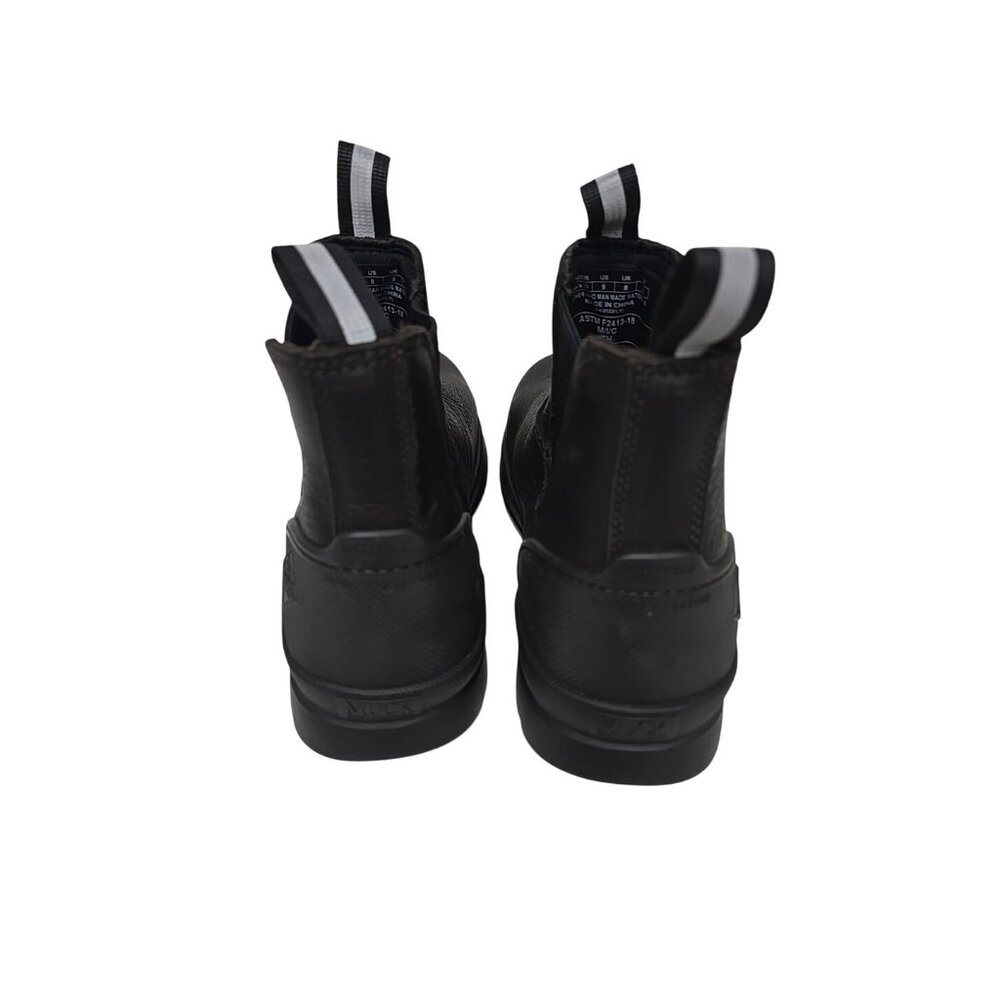 Muck Boots Men's 6" Pull On Safety Toe Work Boot Black Size 9M - Picture 2 of 7
